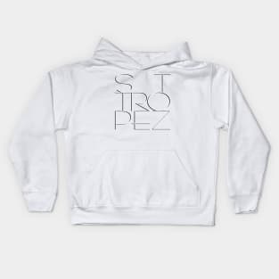 St. Tropez, le Provence,  in shadow text Kids Hoodie